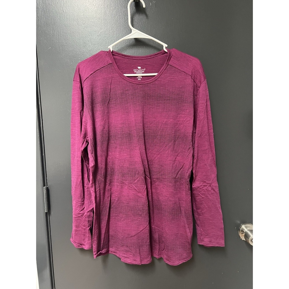 Seg'ments Merino Wool Base Layer Top Womens Sz XXL Pink Long Sleeve Stretch